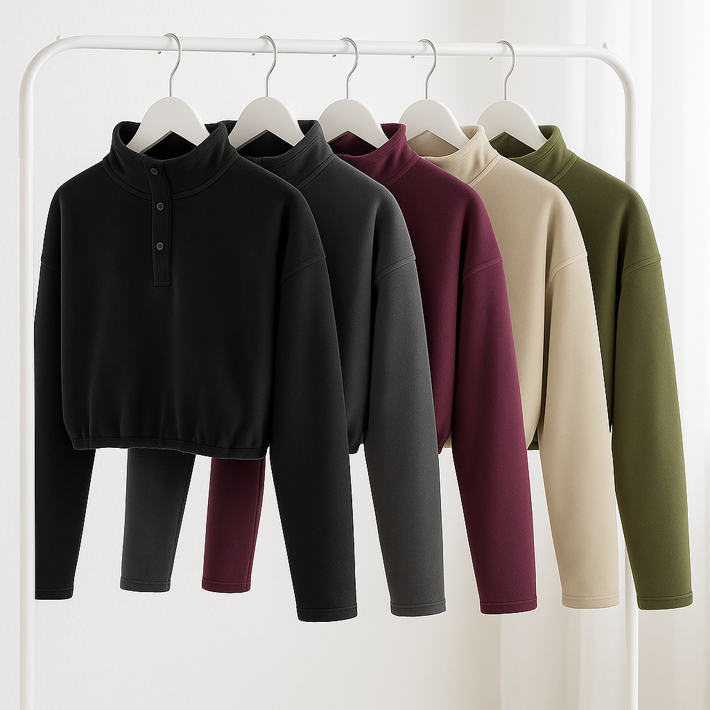 Latte Ghost Cropped Fleece