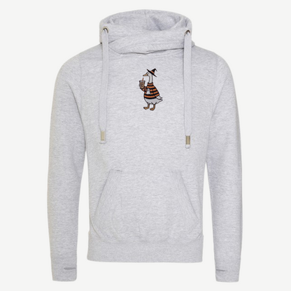 Spooky Goose Cross Neck Hoodie