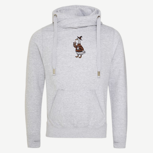 Spooky Goose Cross Neck Hoodie
