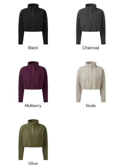 Spooky Season Pumkin Ghost cropped fleece