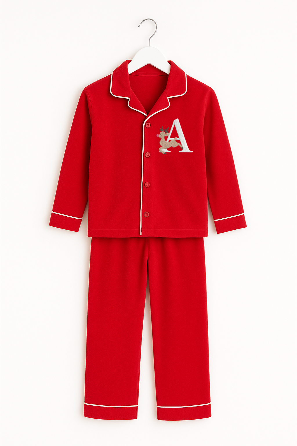 Classic Long Sleeve Pyjama Set in Red