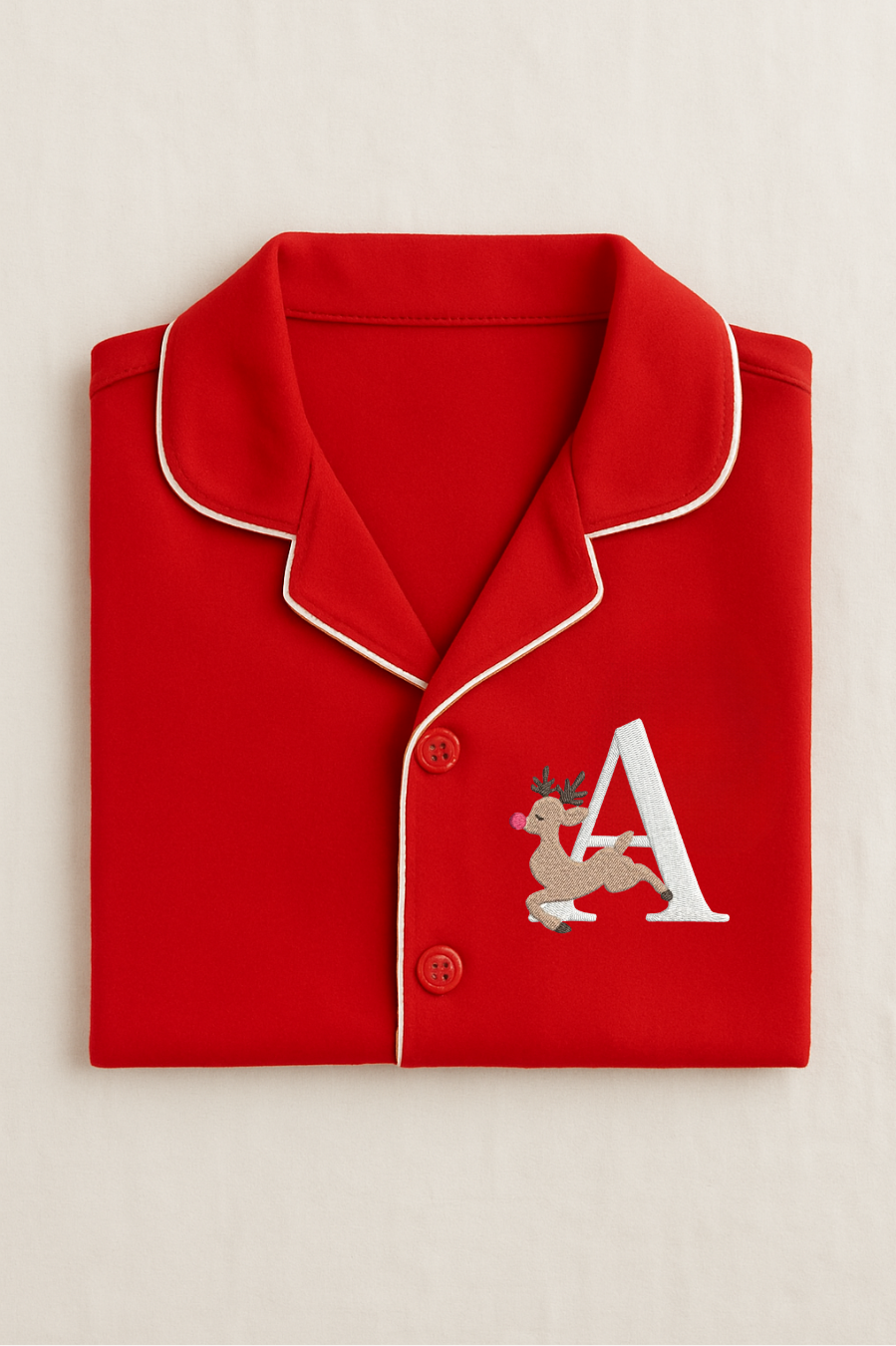 Classic Long Sleeve Pyjama Set in Red